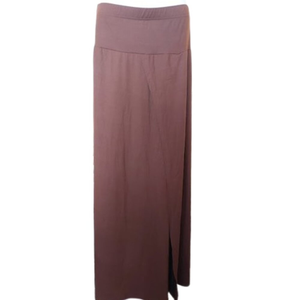 S216 Long Brown Maxi Skirt Size 0XL